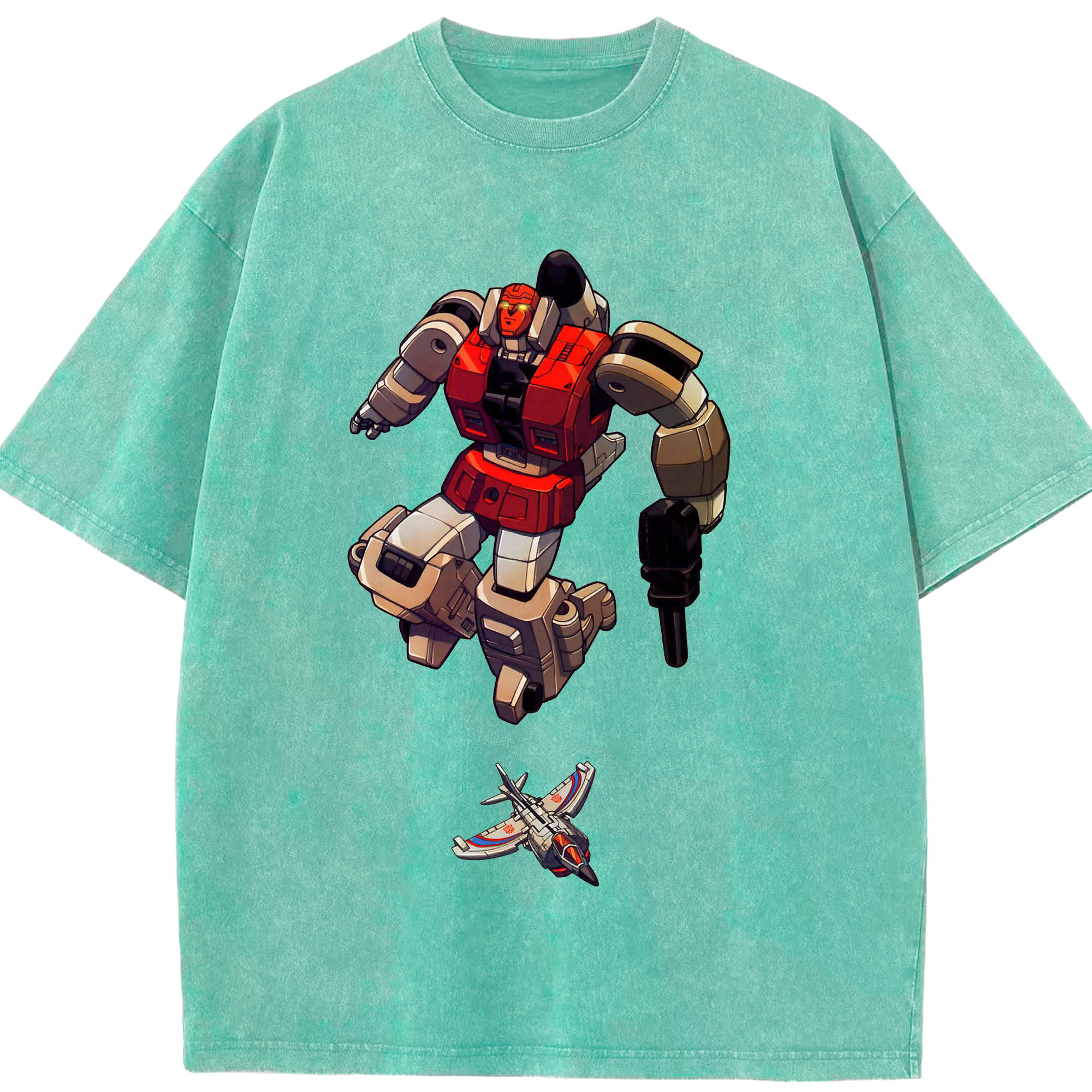 （画像用）  綿100% ヴィンテージ風 半袖Tシャツ（フロントプリント）